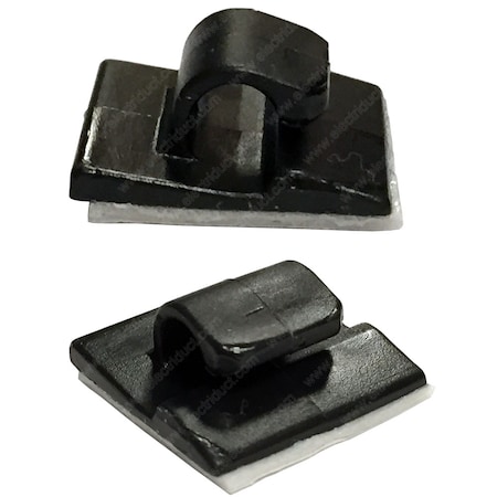 Electriduct Cable Clip, Plastic, 0.40 in Bundle Dia., Black, 3/4 in L ACC6-100-BK
